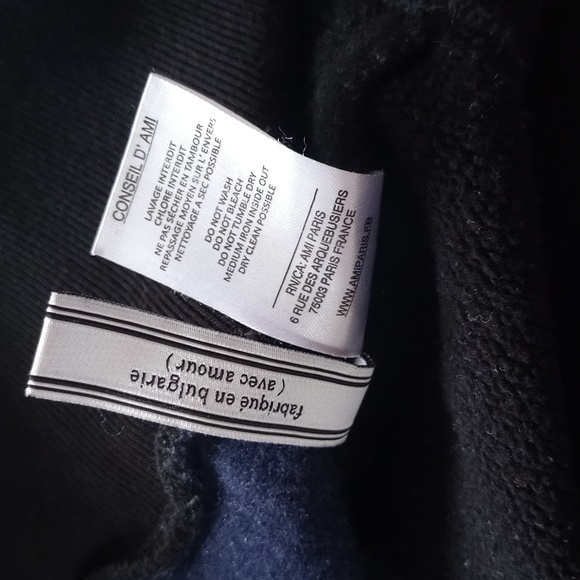 ami Alexandre Mattiussi Checkered Wool Sweater Blue H16J010.20 - Picture 7 of 9